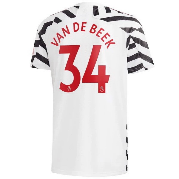 Maillot Football Manchester United NO.34 Van Beek Third 2020-21 Blanc